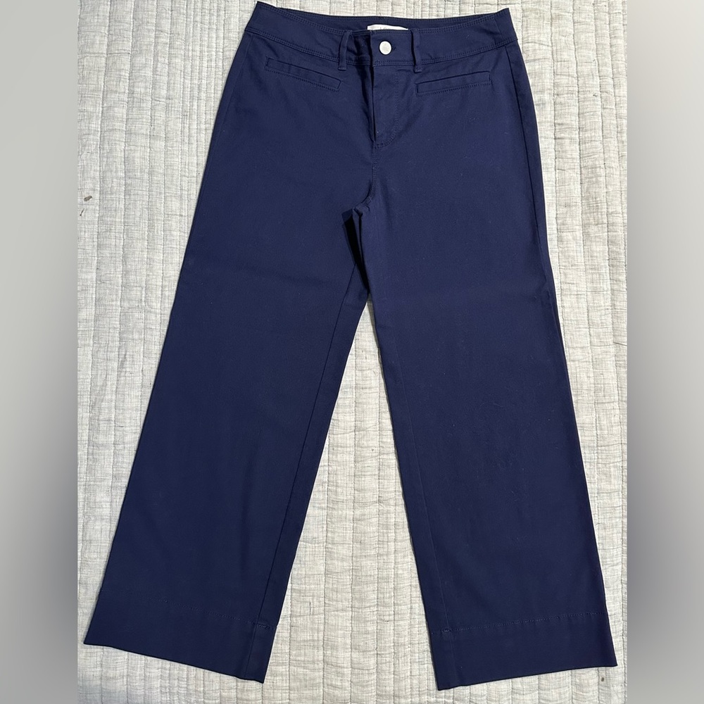 Loft navy wide leg pants